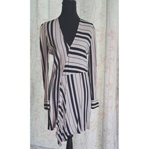 Zara Striped Dress - Asymmetrical with Stripes